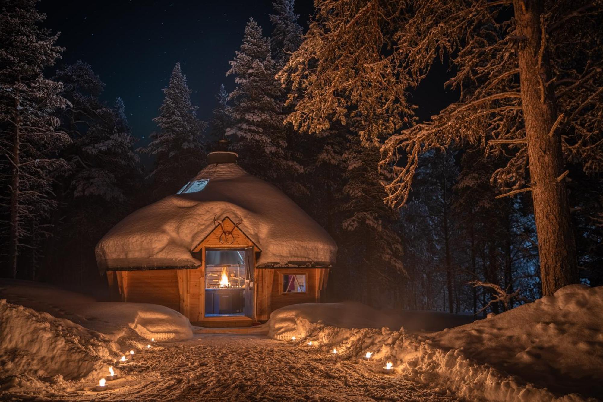 Kuukkeli Log Houses Aurora Resort Saariselka Kültér fotó